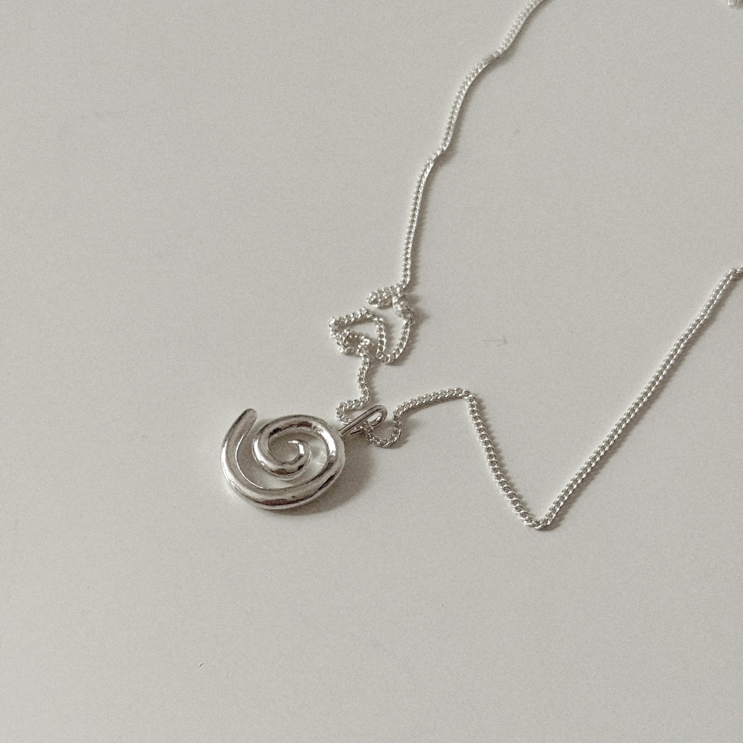 Spiral Necklace - Silver