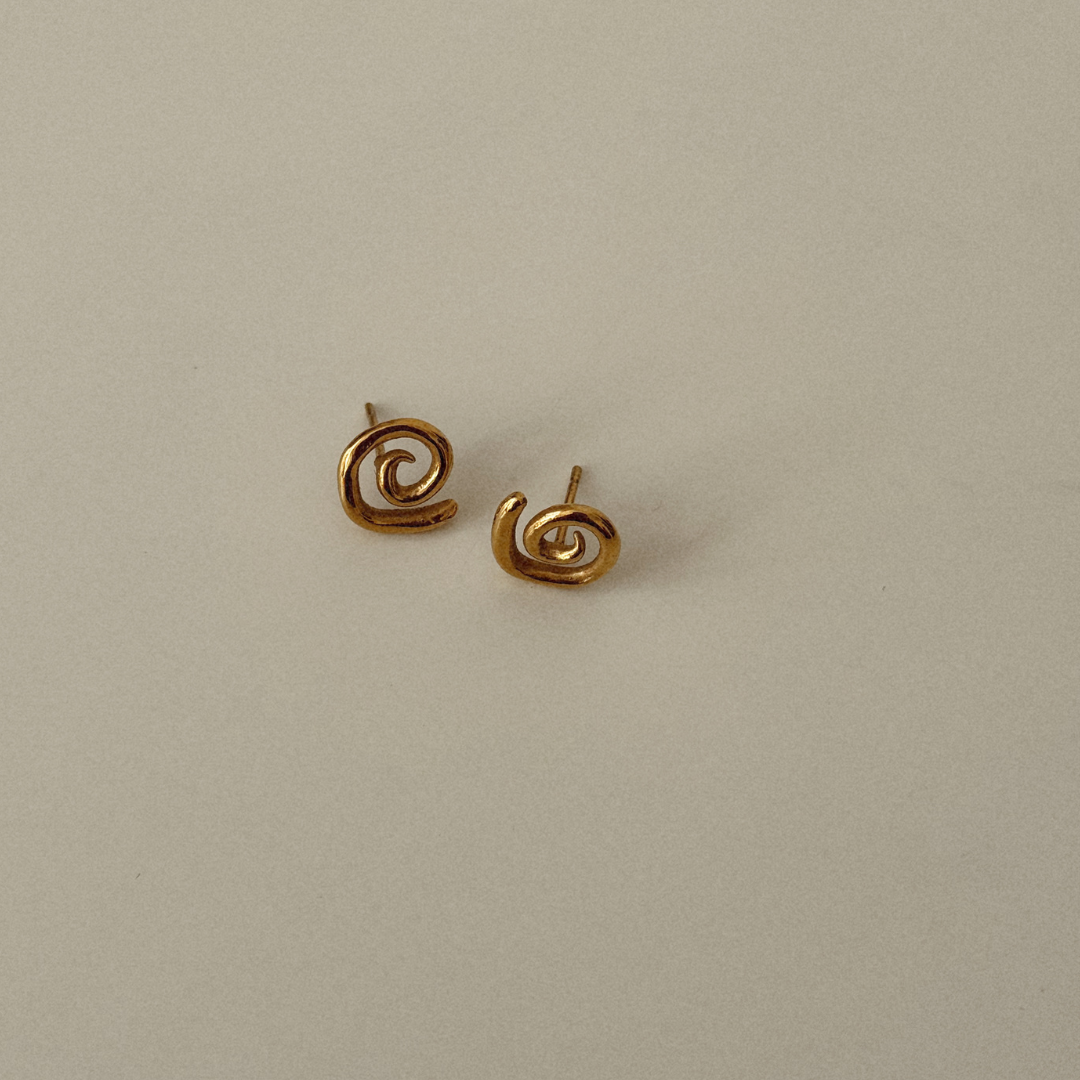 Spiral Studs - Gold Vermeil
