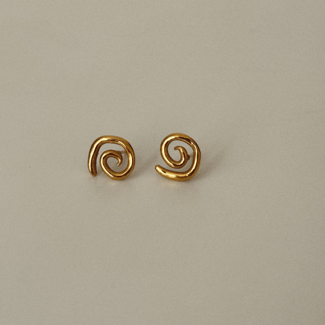 Spiral Studs - Gold Vermeil