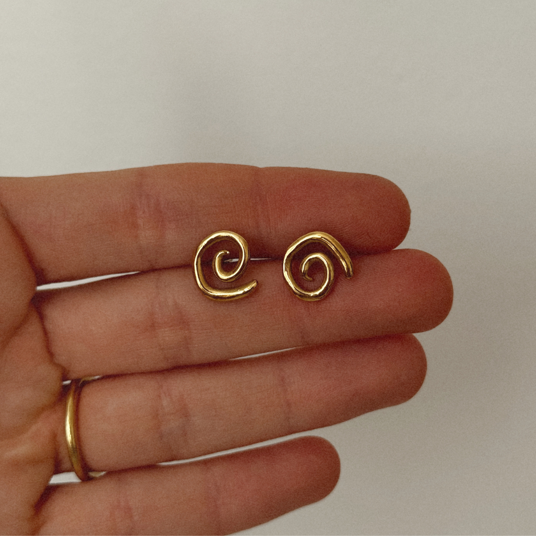 Spiral Studs - Gold Vermeil