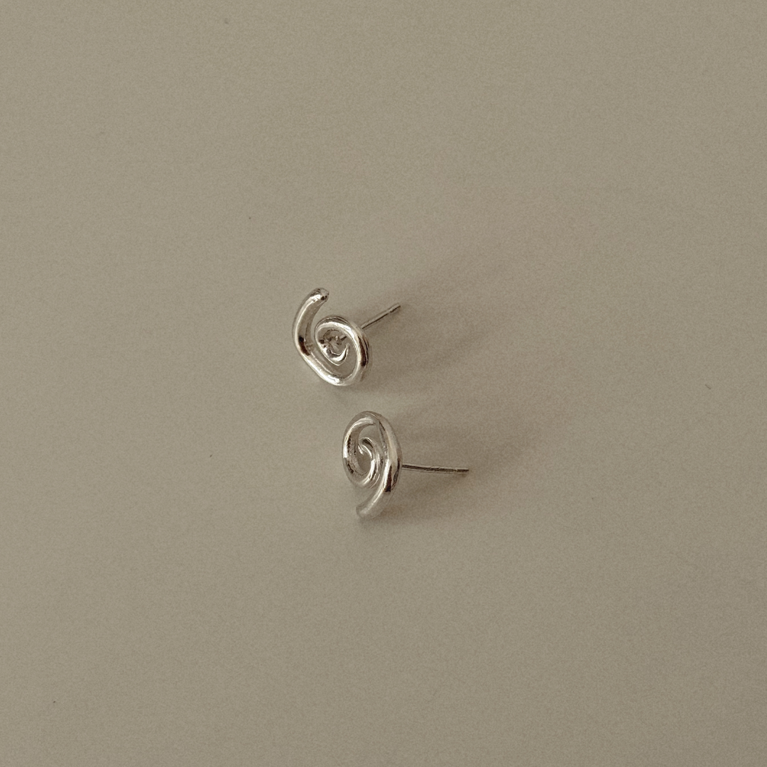 Spiral Studs - Silver