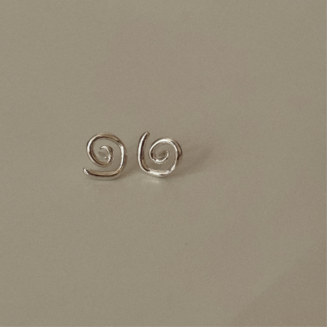 Spiral Studs - Silver