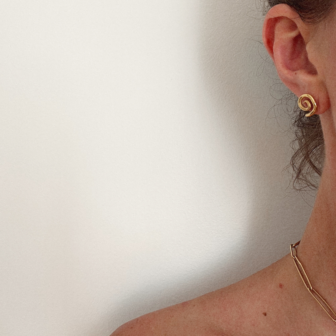 Spiral Studs - Gold Vermeil