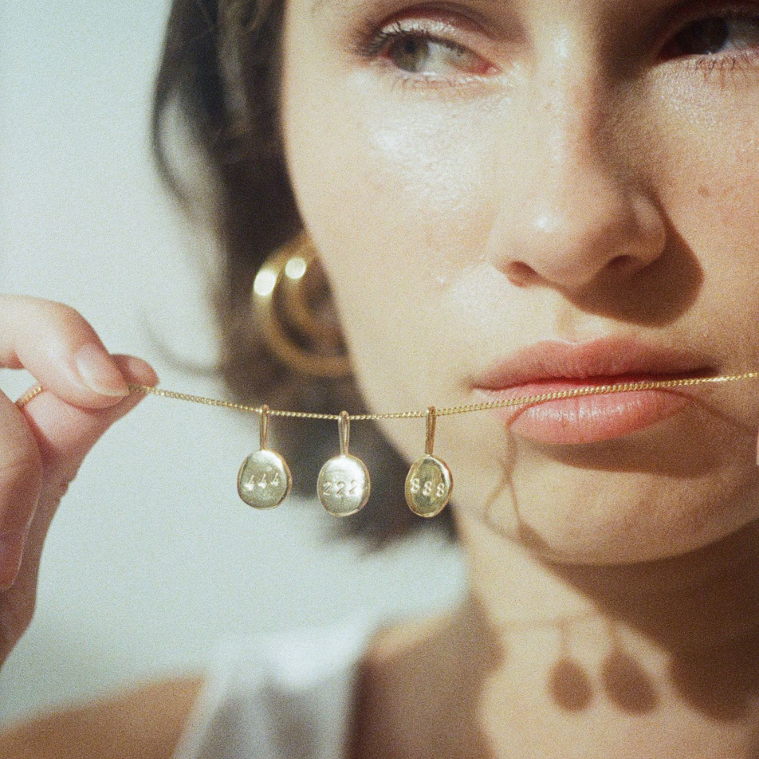 Angel Numbers Necklace - Gold Vermeil