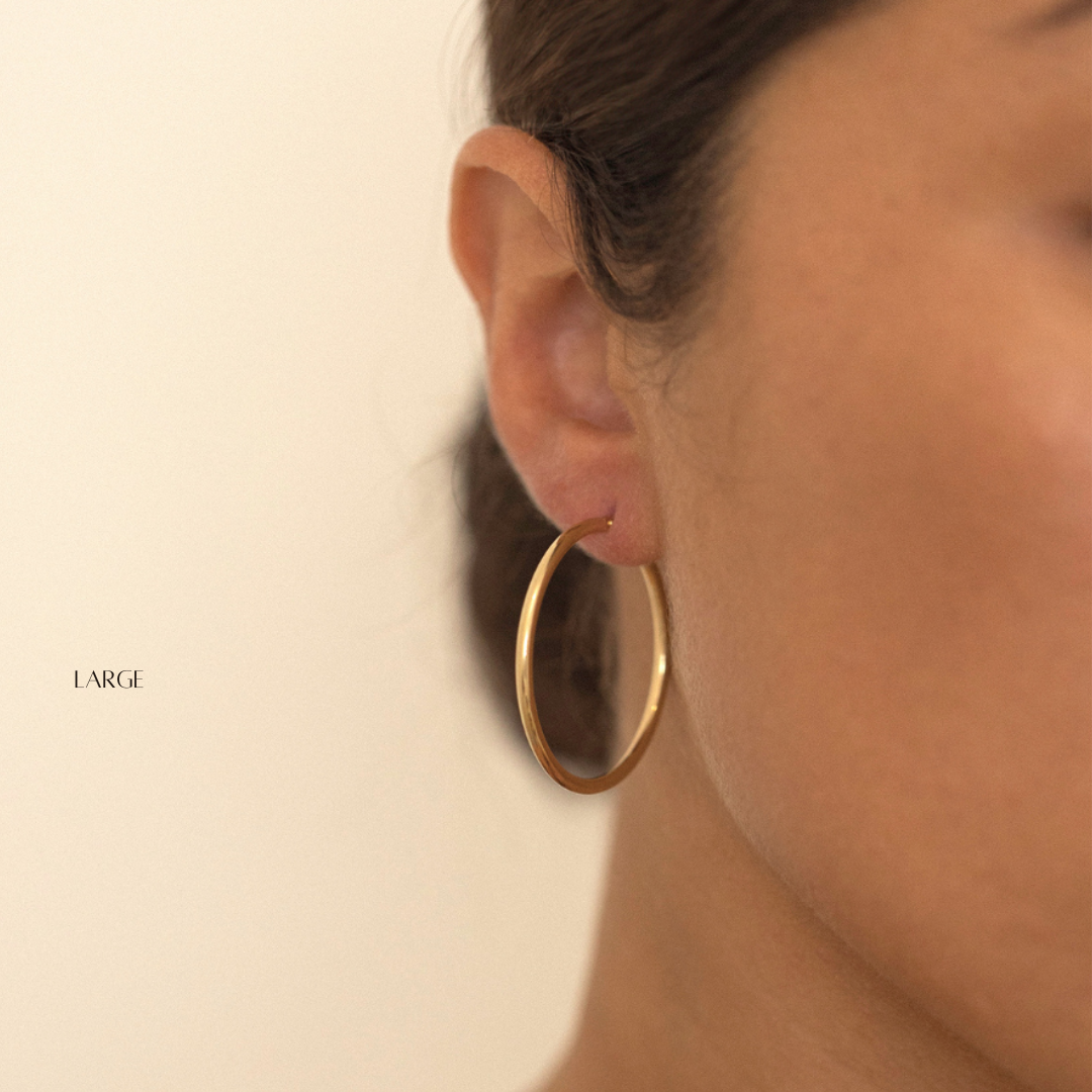 Italian Hoops - 9ct Yellow Gold