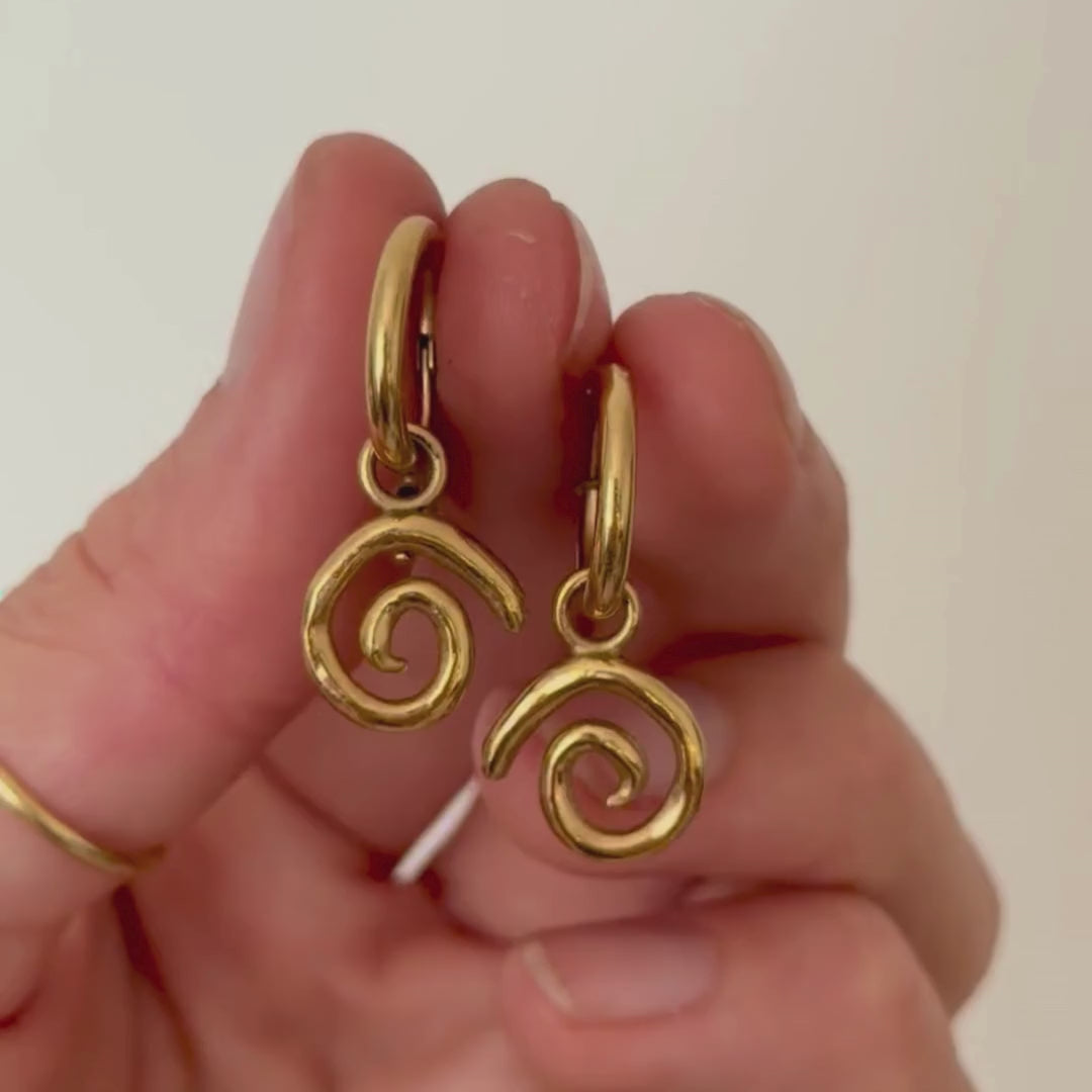 Spiral Hoops - Gold Vermeil