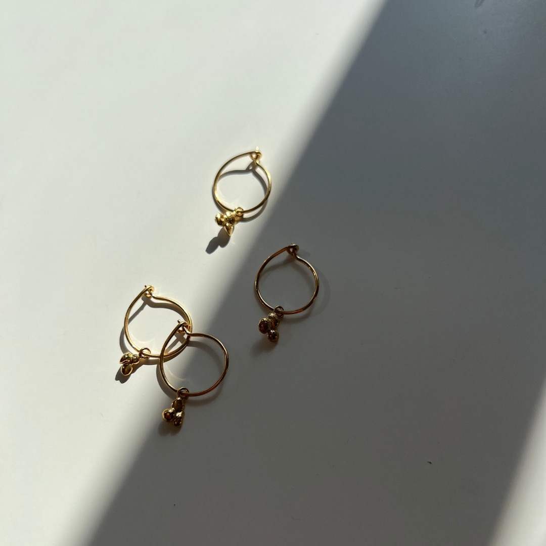 Berry Hoops - Gold Vermeil