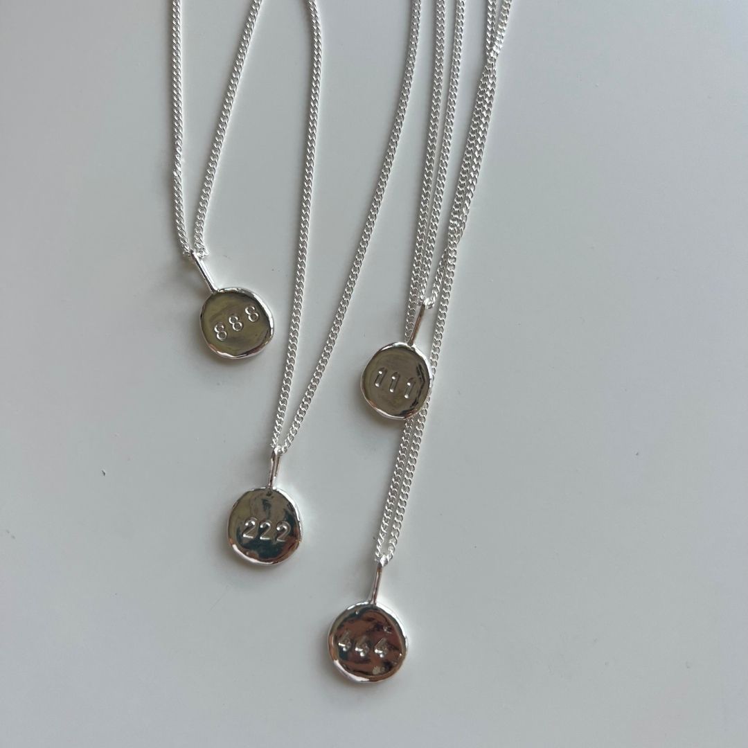 Angel Numbers Necklace - Sterling Silver