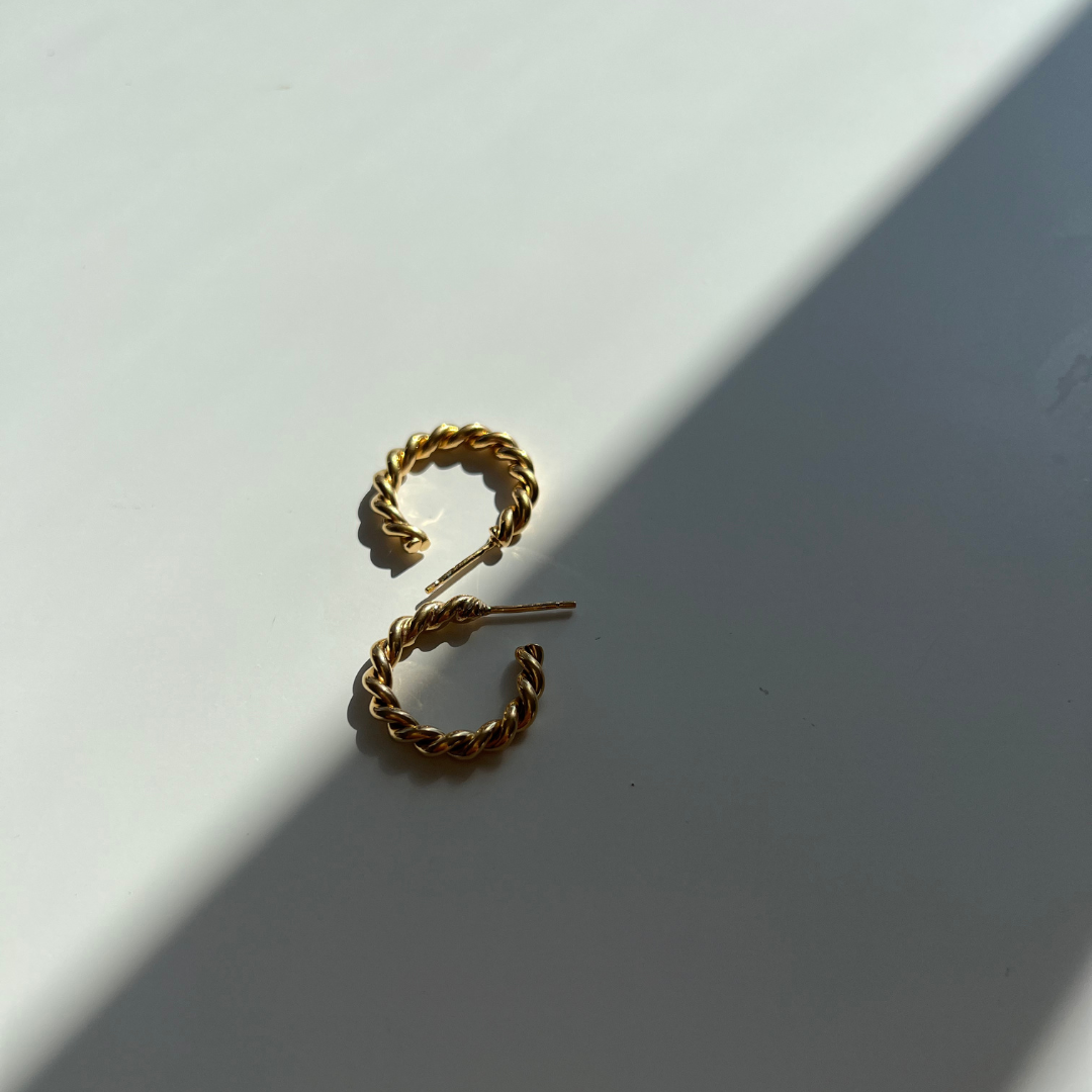 Rope Hoops - Gold Vermeil