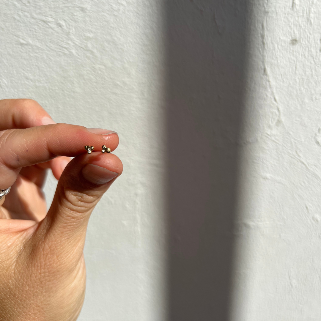 Berry Studs - Gold Vermeil