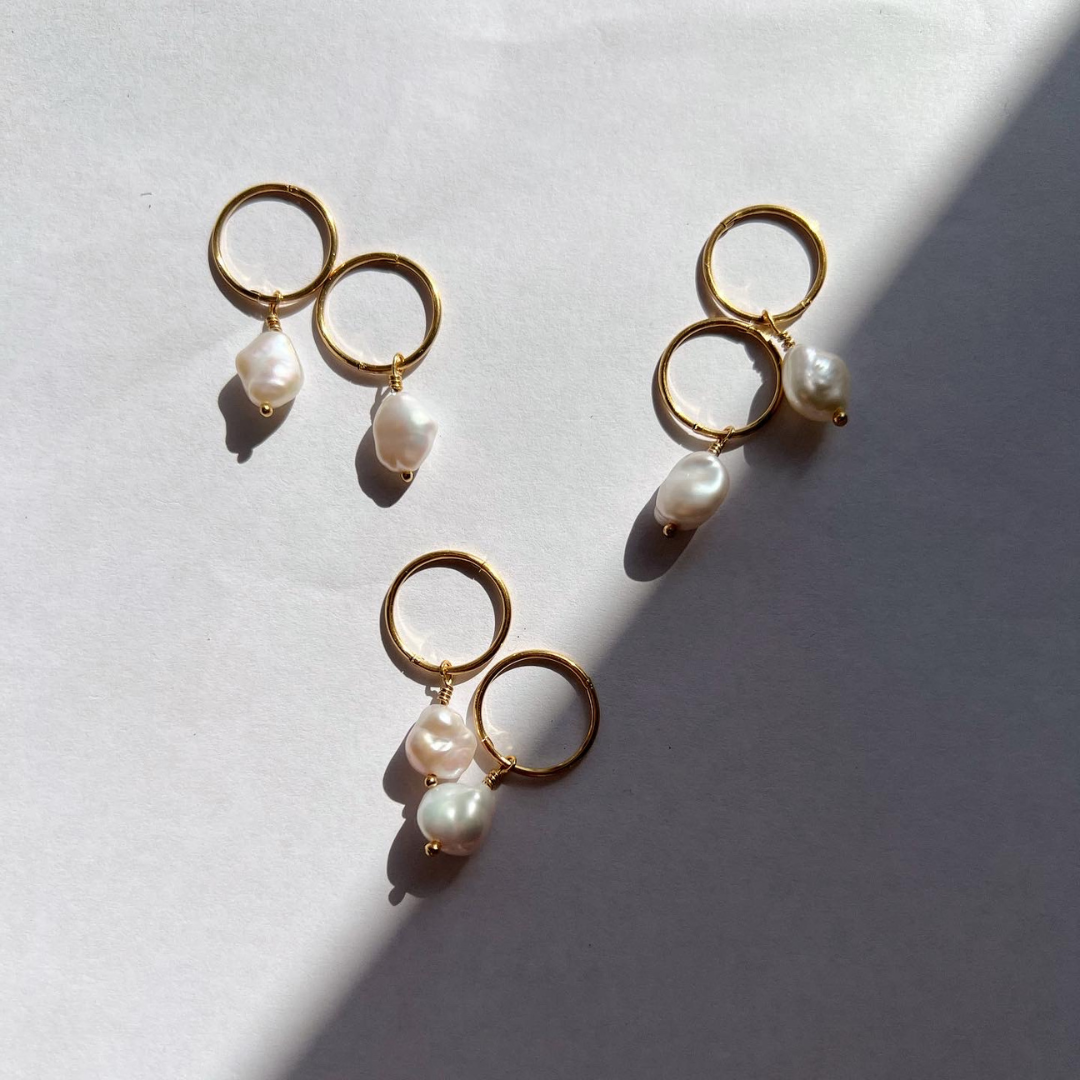 Tamsin Pearl Sleepers - Silver