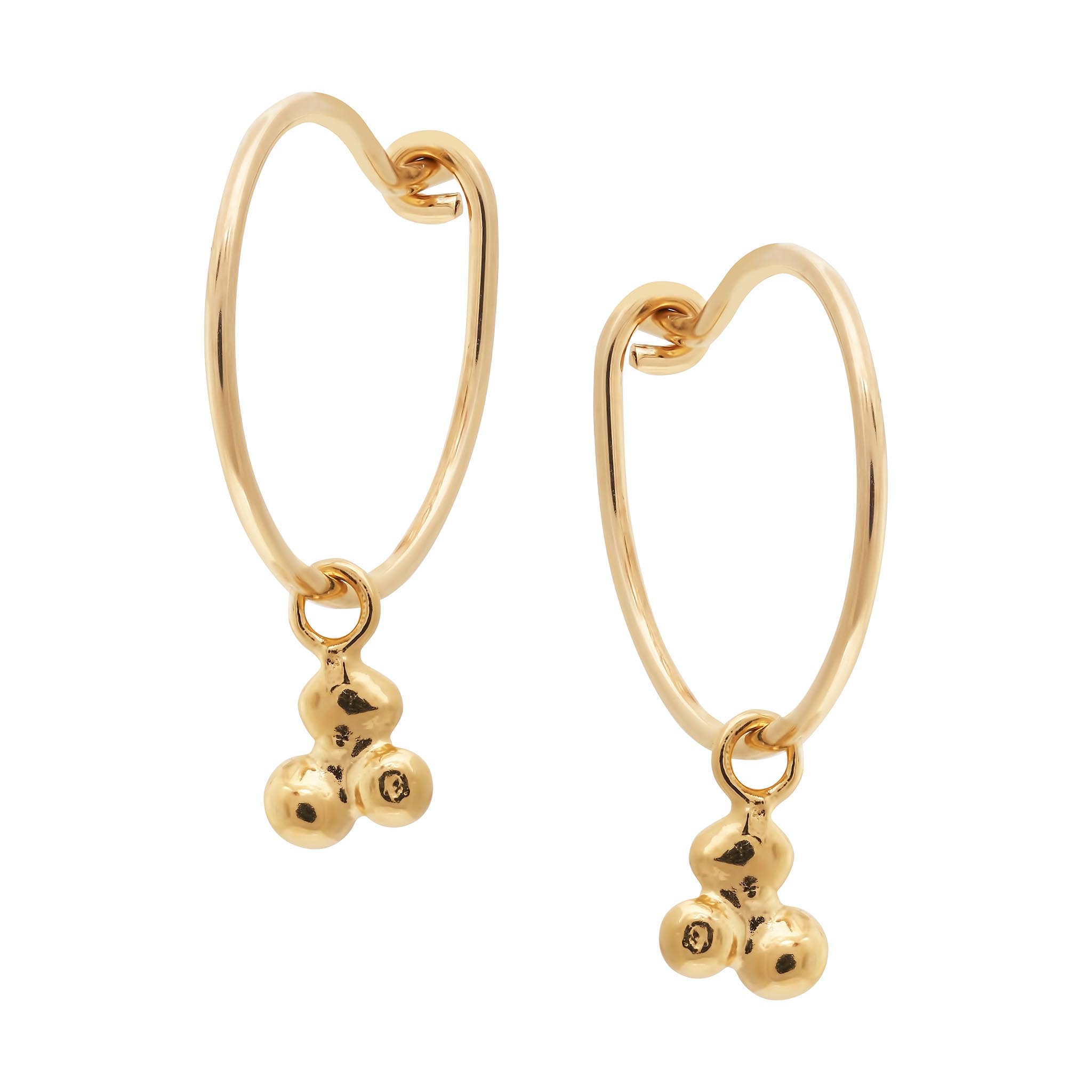 Berry Hoops - Gold Vermeil