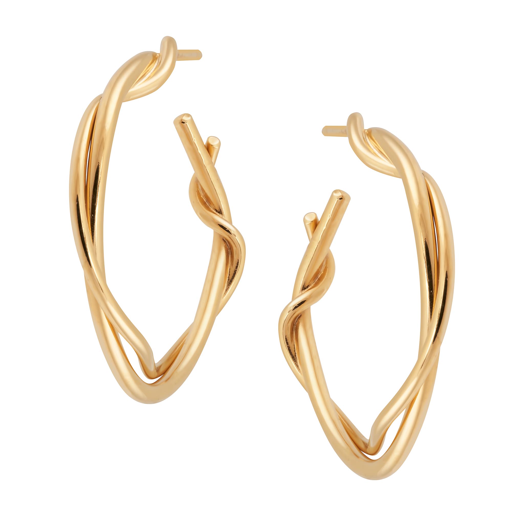 Woven Hoops - Gold Vermeil